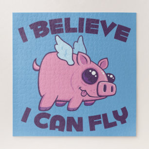 Ich glaube, ich kann fliegen Süßes Kawaii Schweinc