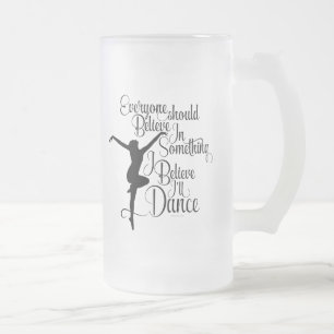 Ich glaube, ich tanze Mattierte Glass-Bier-Tasse Mattglas Bierglas