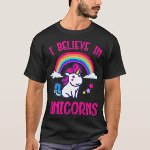 ICH GLAUBE IN UNICORNS Funny Unicorn Fairy Tales L T-Shirt