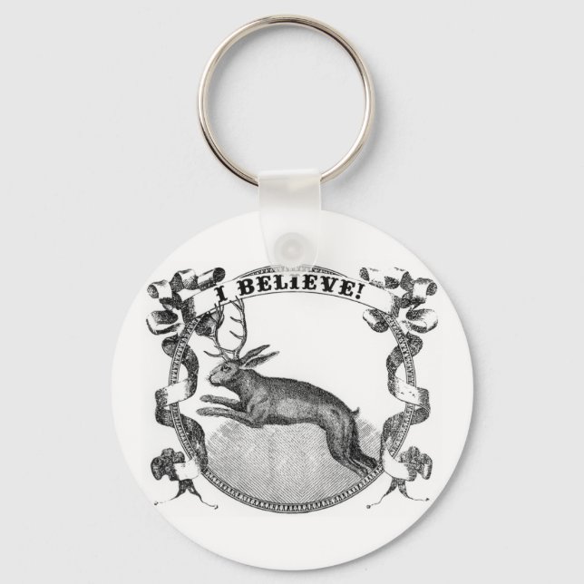 Ich glaube (Jackalope) Schlüsselanhänger (Vorderseite)