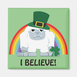 Ich glaube! Leprechaun Yeti Magnet