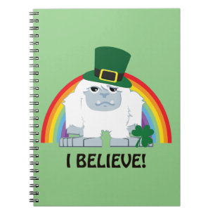 Ich glaube! Leprechaun Yeti Notizblock