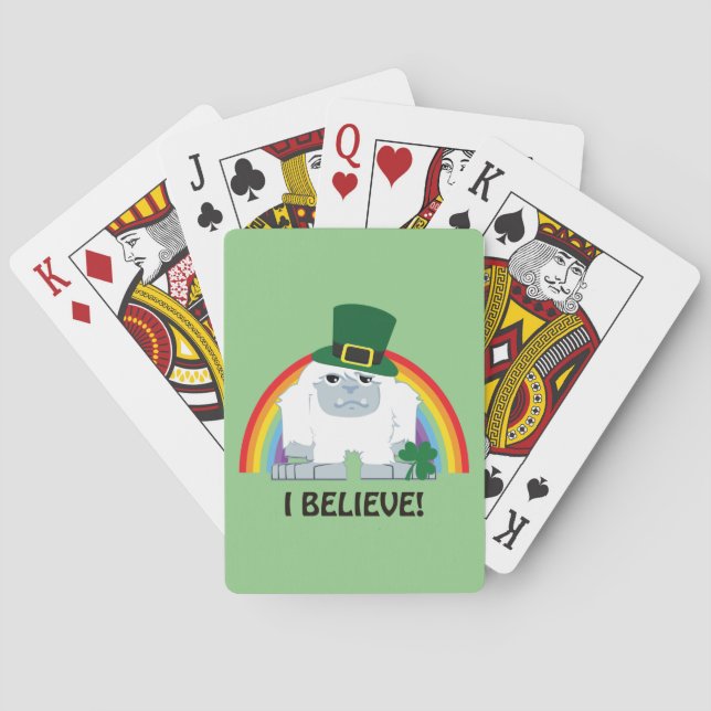 Ich glaube! Leprechaun Yeti Spielkarten (Rückseite)