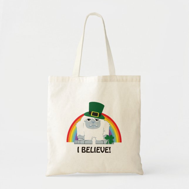 Ich glaube! Leprechaun Yeti Tragetasche (Vorne)