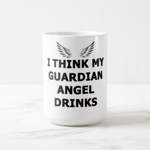 Ich glaube, mein Wächter Angel trinkt Kaffeetasse