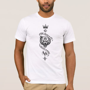 Ich glaube nicht an Glück Bär Trader Symbol Design T-Shirt