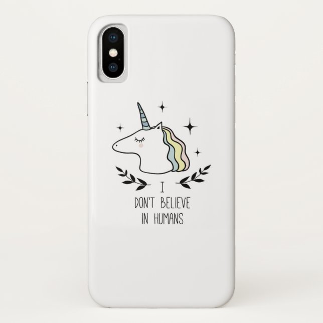 Ich glaube nicht an Menschen Case-Mate iPhone Hülle (Rückseite)