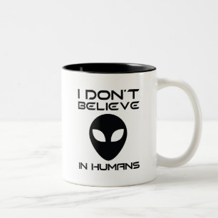 Ich glaube nicht an Menschen Zweifarbige Tasse