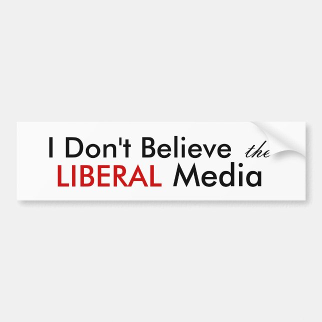 Ich glaube nicht den LIBERALEN Medien Autoaufkleber (Vorne)