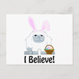 Ich glaube! OsterYeti Feiertagspostkarte