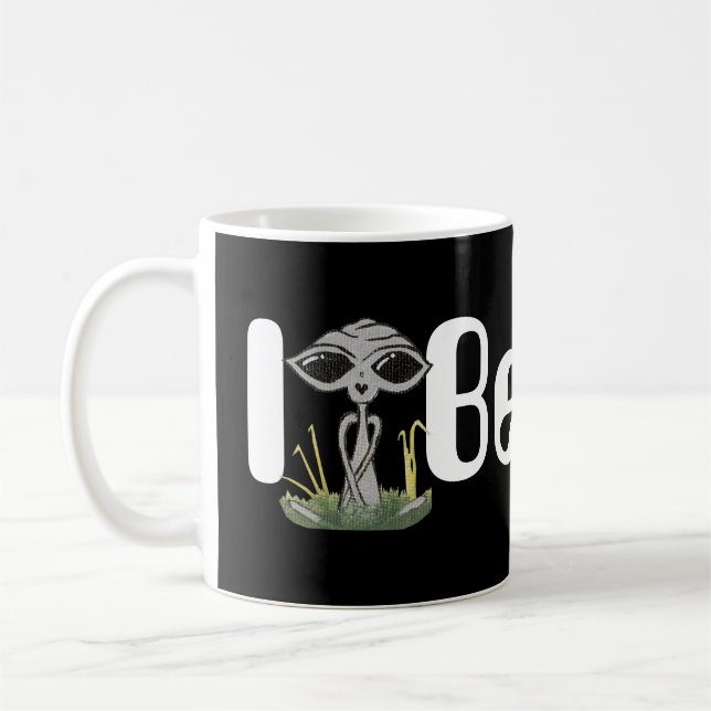 Ich glaube sitzendem alien kaffeetasse (Links)