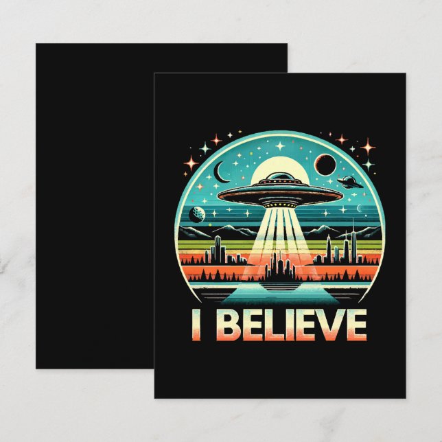 Ich glaube - UFO Begleitkarte (Vorne/Hinten)