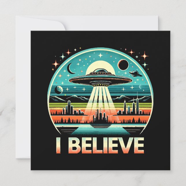 Ich glaube - UFO Einladung (Vorderseite)