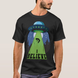 Ich glaube UFO Flying Saucers Alien Ufologist Funn T-Shirt