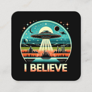 Ich glaube - UFO Quadratische Visitenkarte
