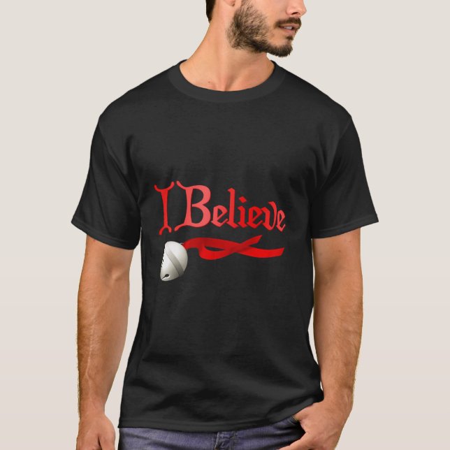 Ich glaube Weihnachten Jingle Bell T-Shirt (Vorderseite)