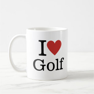 Ich ❤️ Golf für Golf Shop Mitarbeiter CUSTOM Kaffeetasse
