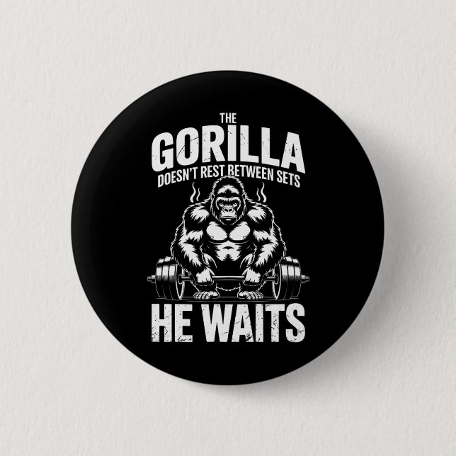 Ich Got, dass Gorilla in mir Phase Gym Workout Bul Button (Vorderseite)
