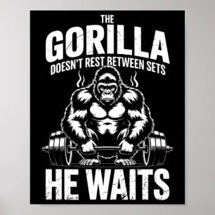 Ich Got, dass Gorilla in mir Phase Gym Workout Bul Poster