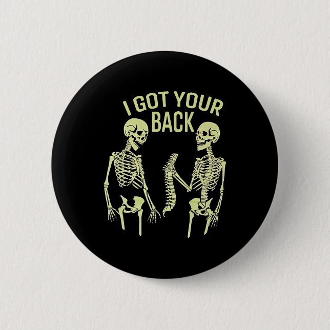 Ich Got dein HinterHalloween Skelettsessel sarkast Button (Vorderseite)