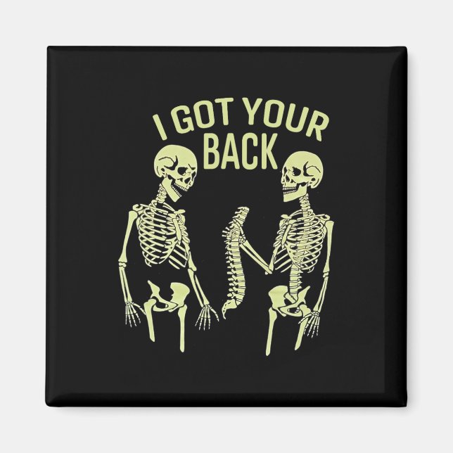Ich Got dein KK Halloween Skeleton Skull Sarcastic Magnet (Vorne)