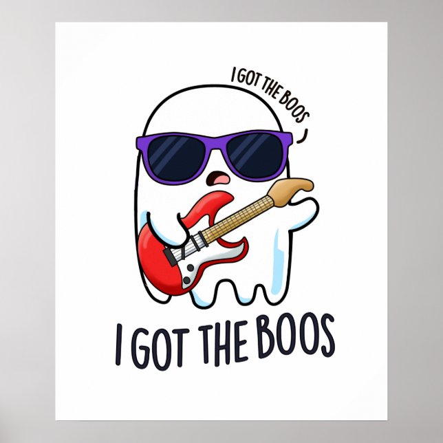 Ich Got den Boos Funny Halloween Music Ghost Puff Poster (Vorne)