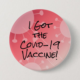 Ich Got den Covid-19 Impfstoff Pink Gradient Ombre Button