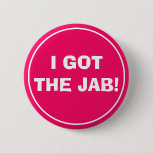 ICH GOT DIE JAB-Taste (Hot Pink) Button