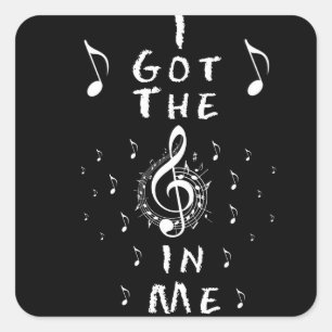 Ich Got die Musik in meinem Aufkleber