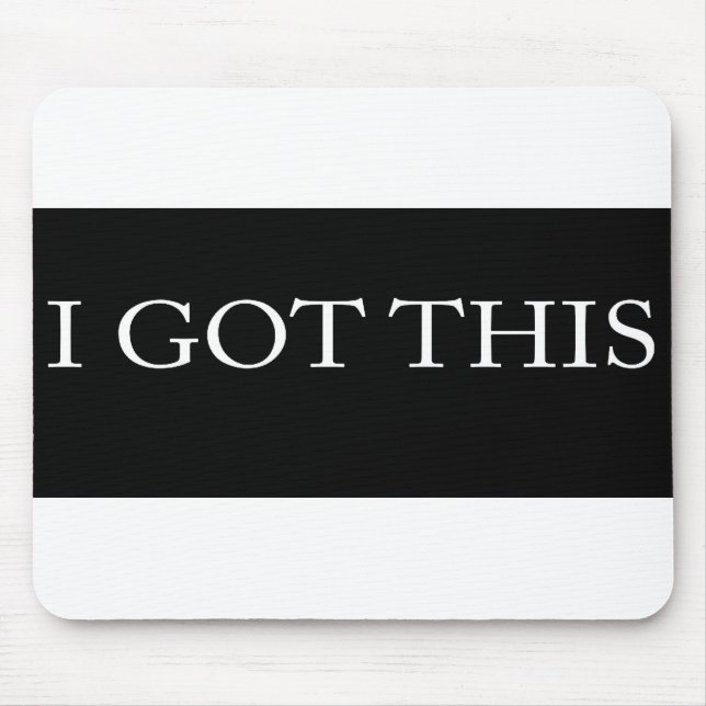 ICH GOT DIESE lustige motivierend Typografie Mousepad (Vorne)