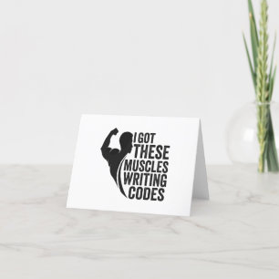 Ich Got diese Muskeln, die Codes schreiben Funny F Dankeskarte