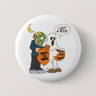 Ich got einen Felsen-Halloween-Knopf Button