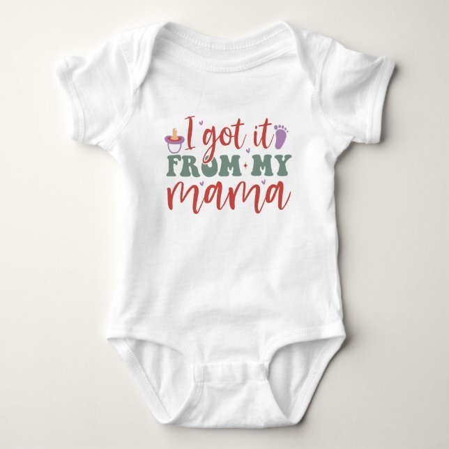 Ich Got es von meiner Mama - Baby Bodysuit Baby Strampler (Vorderseite)