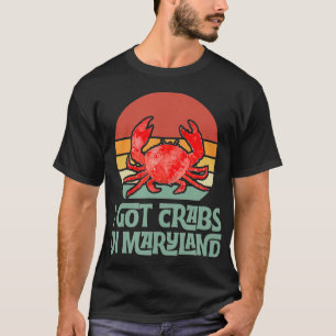 Ich Got Krebse in Maryland Sunset Retro Sunset Ges T-Shirt