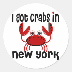 Ich Got Krebse in NY Runder Aufkleber