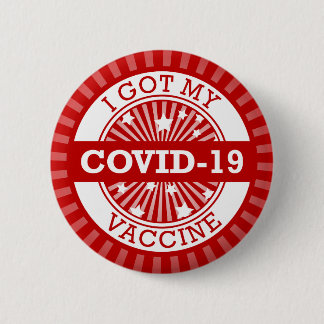 Ich Got mein Covid 19 Impfstern Burst Red Button