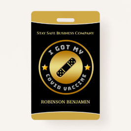 Ich Got mein Covid Vaccine Business Logo Ausweis