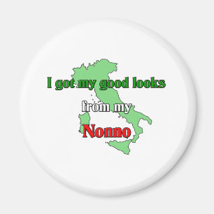 Ich got meine guten Blicke von meinem Nonno Magnet