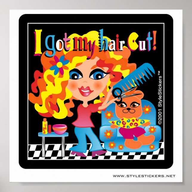 Ich Got meine Haarkutte! Poster für Salon (Vorne)
