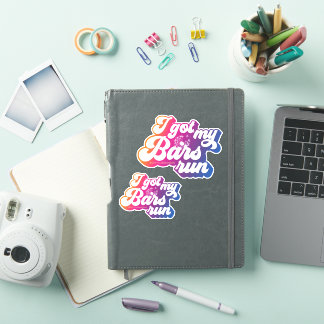 Ich Got meinen Bars-Run- Pink-Vinyl-Sticker Aufkleber