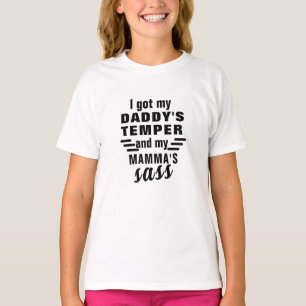 Ich Got meinen Daddy Temper Print Girls Crew Neck T-Shirt
