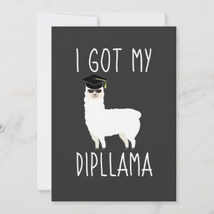 Ich Got meinen Dipllama-Abschluss Llama Puff Einladung
