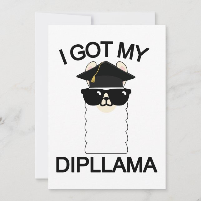 Ich Got meinen Dipllama Einladung (Vorderseite)