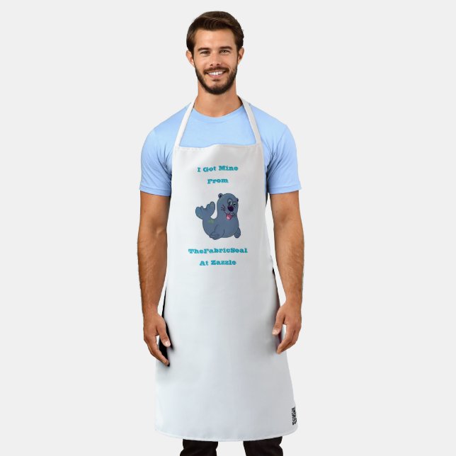 Ich Got mich aus dem Siegel Stoff in Zazzle Schürze (Getragen)