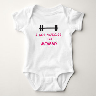 Ich got Muskeln wie Mama Baby Strampler