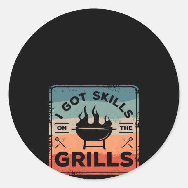 Ich Got Ss auf der Grillbühne Grillen Grillen Gril Runder Aufkleber (Vorderseite)