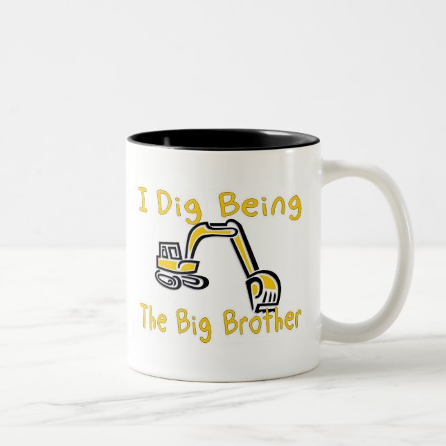 ich grabe großen Bruder Zweifarbige Tasse (Rechts)