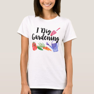 Ich grabe im Garten arbeitenden niedlichen T-Shirt