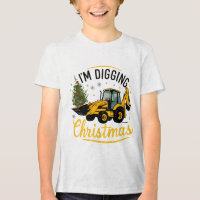 Ich grabe Weihnachten Cute Bagger Baum Kinder