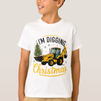 Ich grabe Weihnachten Süßer Bagger Baum Kinder